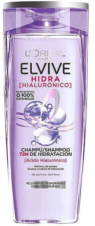 Moisturizing Shampoo - L'Oreal Paris Elvive Hidra Hyaluronic Moisture Boosting Shampoo — photo N1