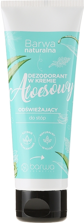 Refreshing Foot Cream Deodorant - Barwa Natural Aloe Deodorant Cream — photo N1