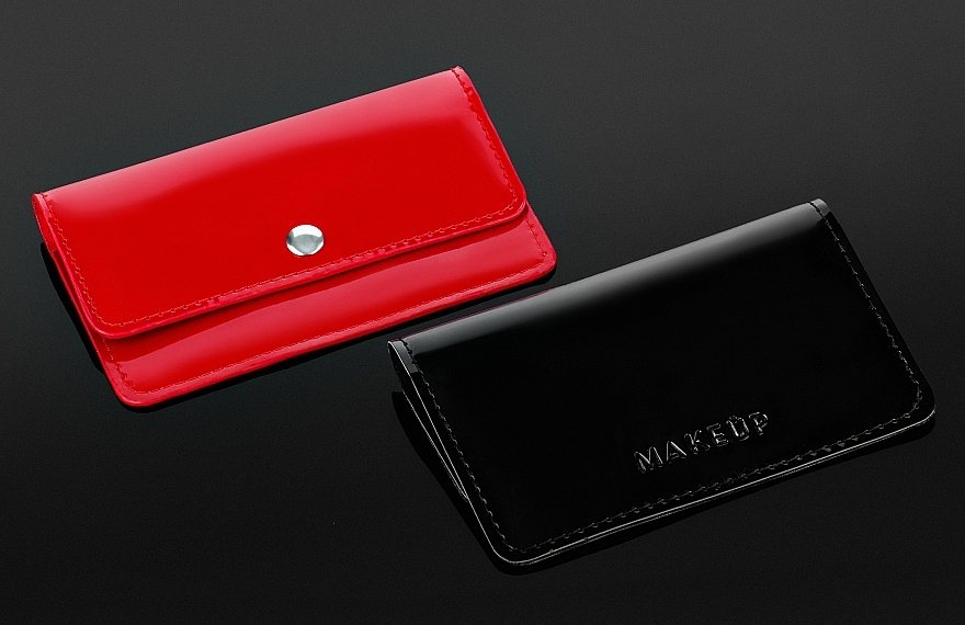 Elegant Black Card Holder, black, lacquered - MAKEUP — photo N4