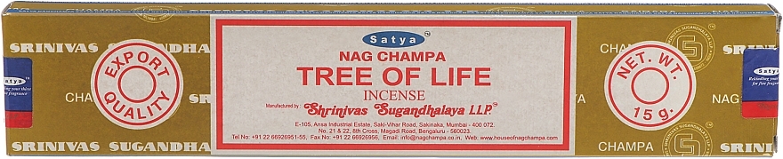 Tree of Life Incense - Satya Tree of Life Incense — photo N1