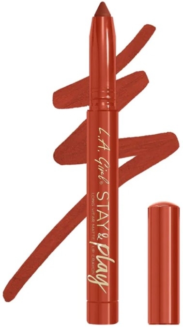 マット リップ ペンシル - L.A. Girl Stay & Play Long Wear Matte Lip Crayon — photo All The Feelz