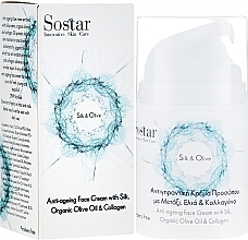 Fragrances, Perfumes, Cosmetics Anti-Aging Face Cream - Sostar Anti Ageing Face Cream With Silk Organic Olive Oil And Collagen