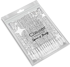 Lip Gloss Applicator, white with black glitter - Clavier — photo N1