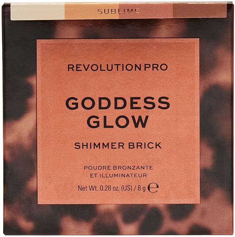 Bronzing Powder-Highlighter - Revolution Pro Goddess Glow Shimmer Brick Bronzer — photo N2