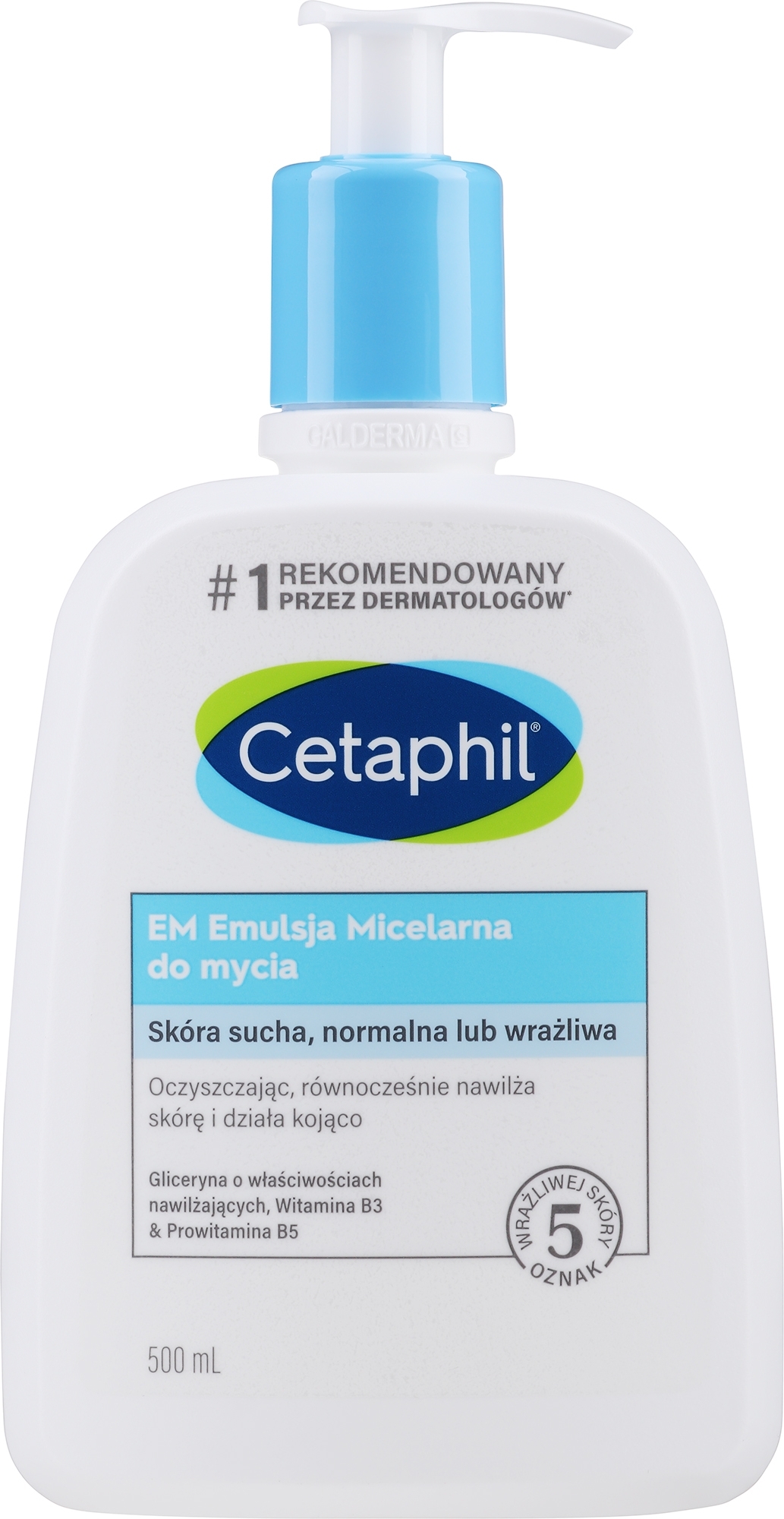 Cleansing Emulsion for Dry & Sensitive Skin - Cetaphil EM Micellar Emulsion — photo 500 ml