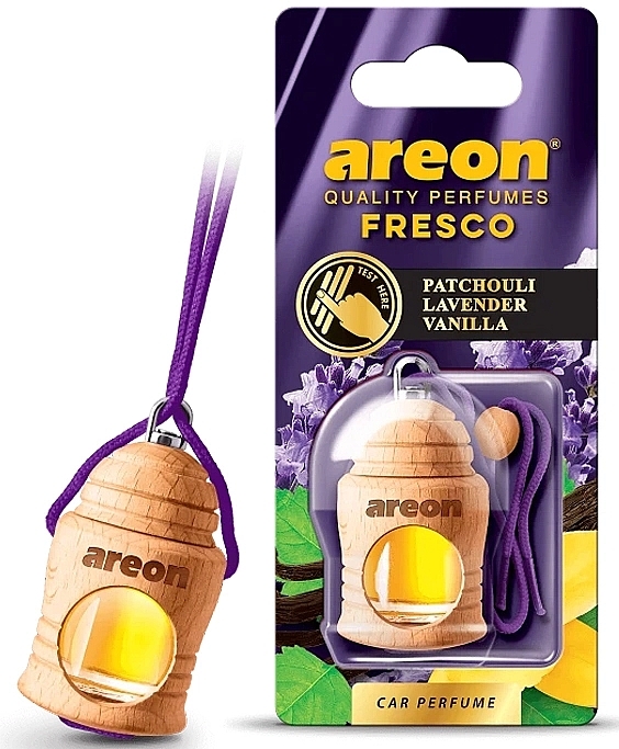 パチュリ、ラベンダー＆バニラ 車用芳香剤 - Areon Fresco Patchouli Lavender Vanilla — photo N1