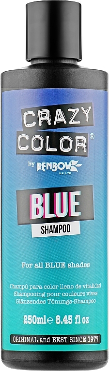 Tinted Shampoo for All Blue Shades - Crazy Color Vibrant Blue Shampoo — photo N1