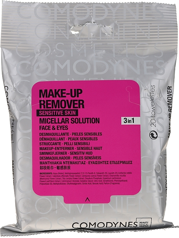 Micellar Makeup Remover Wipes for Sensitive Skin - Comodynes Make-Up Remover Sensitive Skin — photo N6