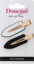 Fragrances, Perfumes, Cosmetics Hair Clips, FA-5673, 2 pcs, white & black - Donegal