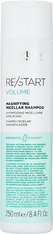 Volumizing Hair Shampoo - Revlon Professional Restart Volume Magnifying Micellar Shampoo — photo N1