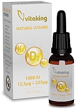 Fragrances, Perfumes, Cosmetics Natural Vitamin D3+K1+K2 - Vitaking Natural Vitamin D3 + K1 + K2 Drops