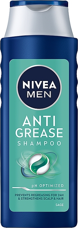 Men Shampoo for Oily Hair - Nivea Men Anti Grease Shampoo — photo N1