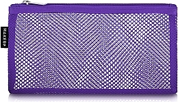 Travel Makeup Bag "Violet Mesh", 22x10 cm - MAKEUP — photo N1