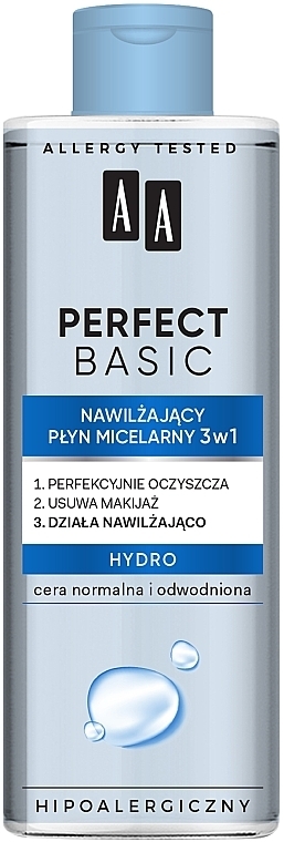 Micellar Water for Normal & Dehydrated Skin - AA Perfect Basic 3-in-1 Hydro Micellar Water — photo N4