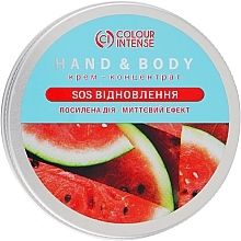 Fragrances, Perfumes, Cosmetics Hand & Body Cream Concentrate 'SOS Repair. Watermelon' - Colour Intense Hand & Body