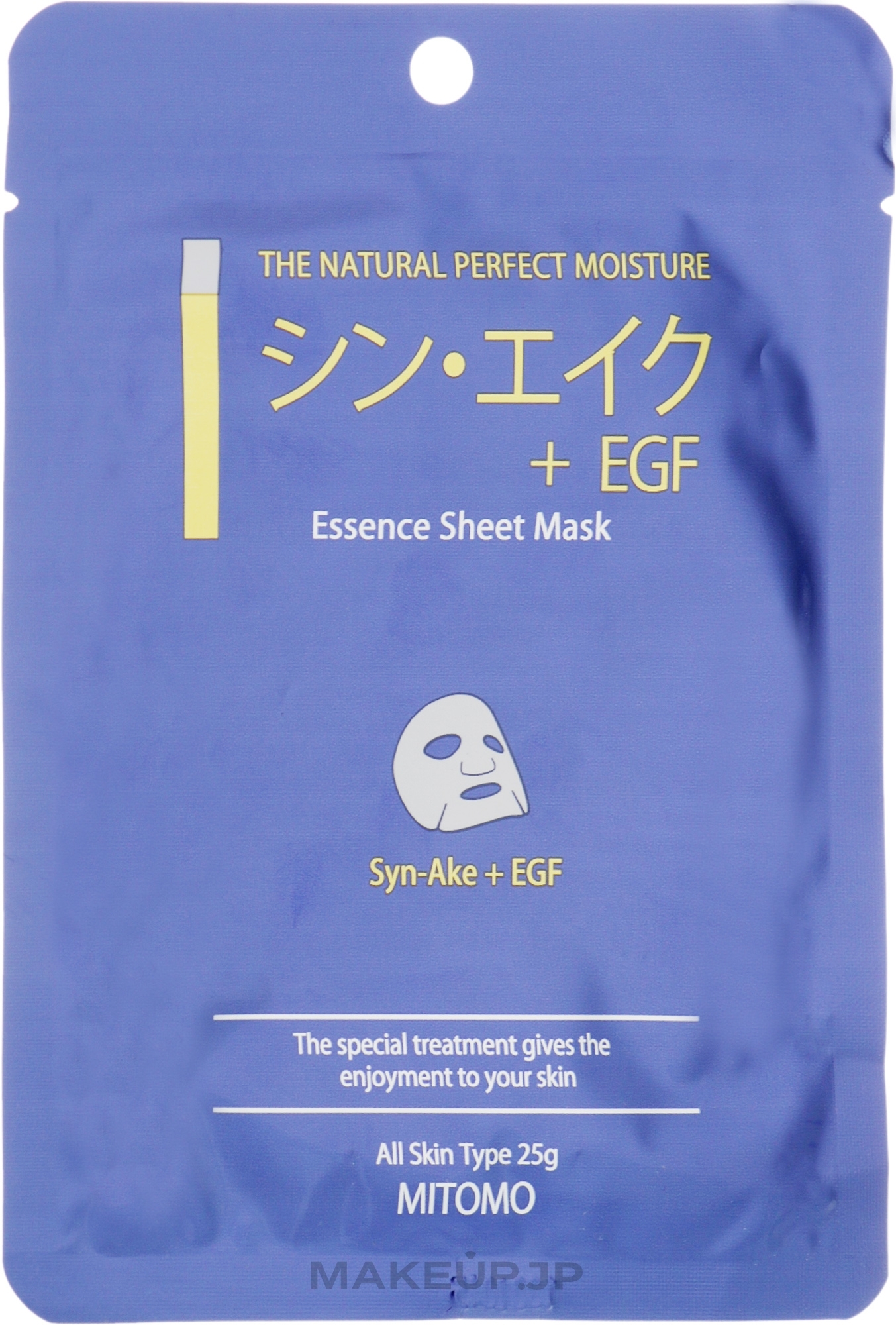 'Snake Peptides+EGF' Sheet Face Mask - Mitomo Essence Sheet Mask Syn-Ake + EGF — photo 25 g