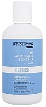 Fragrances, Perfumes, Cosmetics Face Cleansing Gel with Salicylic Acid & Zinc - Revolution Skincare Blemish 2% Salicylic Acid & Zinc BHA Cleanser