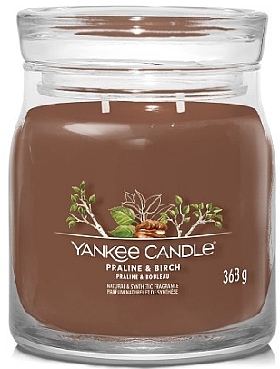 Scented Candle in Jar 'Praline & Birch', 2 wicks - Yankee Candle Singnature — photo N1