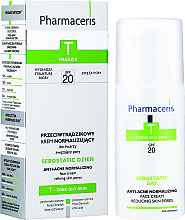 Fragrances, Perfumes, Cosmetics Normalizing Matte Cream - Pharmaceris T Sebostatic Normalizing Matifying Anti-Acne Cream SPF20 