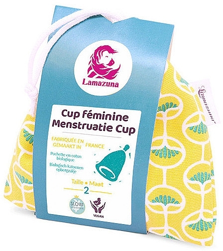 Hygienic Menstrual Cup, size 2, yellow case - Lamazuna — photo N1
