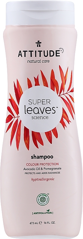 Color Protection Shampoo - Attitude Shampoo Color Protection Avocado Oil & Pomegranate — photo N1