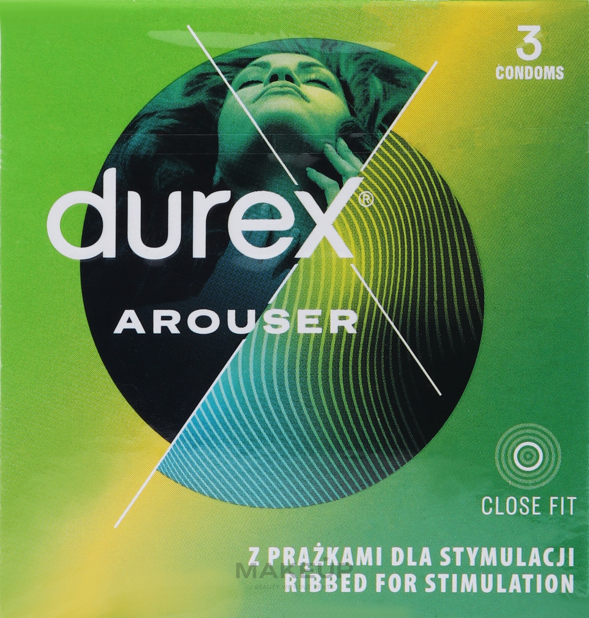 Ribbed Condoms, 3 pcs - Durex Arouser — photo 3 szt.