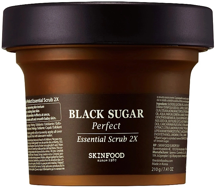 Black Sugar Face Scrub - SkinFood Black Sugar Perfect Essential Scrub 2X — photo N1