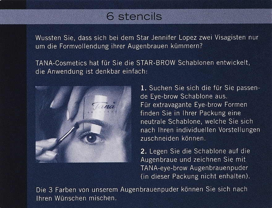 Brow Stencils - Tana Cosmetics Star Brow — photo N2