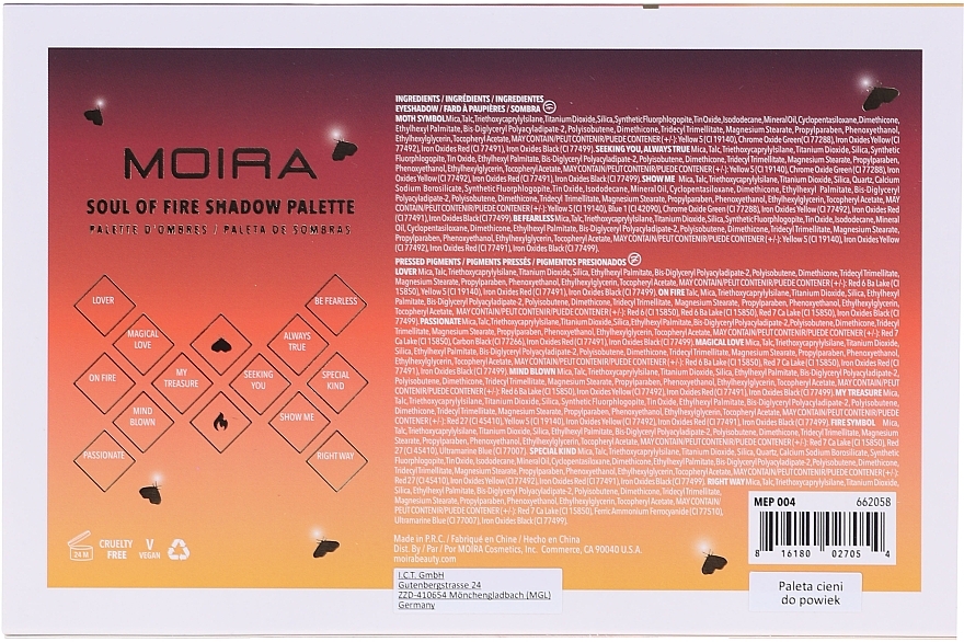 Eyeshadow Palette - Moira Soul of Fire Shadow Palette — photo N4