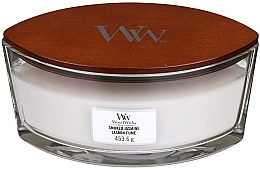 Scented Candle in Glass - Woodwick Hearthwick Flame Ellipse Candle Smoked Jasmine — photo N2