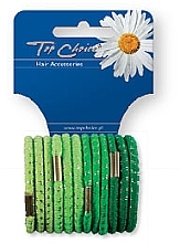 Fragrances, Perfumes, Cosmetics Sparkling Elastic Hair Bands 12 pcs, green - Top Choice