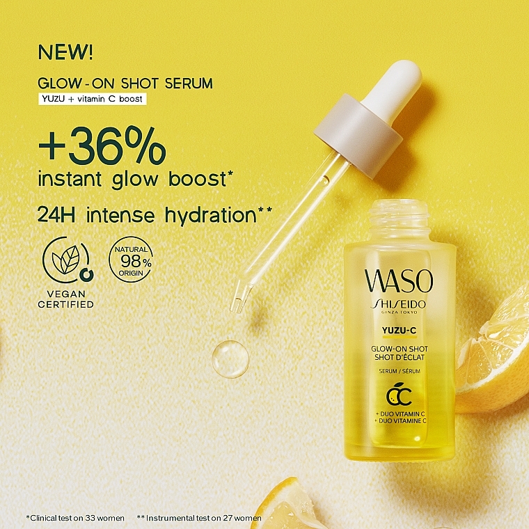 Biphase Face Serum - Shiseido Waso Yuzu-C Glow-On Shot — photo N4