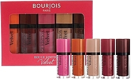 Fragrances, Perfumes, Cosmetics Set - Bourjois Rouge Ediition Velvet Matte Lipsticks (5x7,7ml)