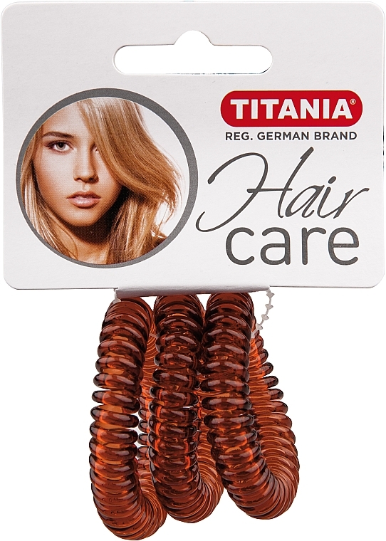 Hair Ties "Anti Ziep", large, brown - Titania — photo N1