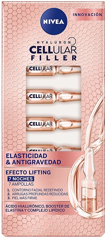 Facial Ampoules - Nivea Cellular Filler Elasticity & Antigravity Ampoules — photo N1