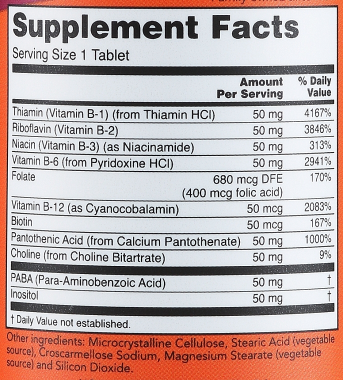 Vitamins B-50 - Now Foods Vitamin B-50 — photo N3