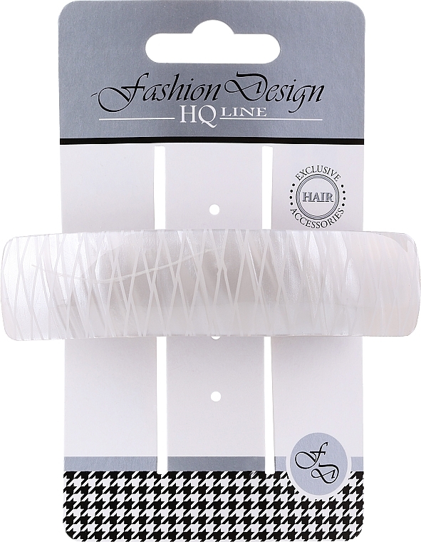 Fashion Design Hair Clip, 28489, white with diamond - Top Choice Fashion Design HQ Line — photo N1