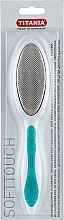 Fragrances, Perfumes, Cosmetics Double-Sided Foot File, metal, turquoise - Titania