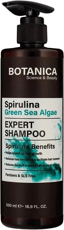 Hair Shampoo with Seaweed Extract - Botanica Spirulina Green Sea Algae Expert Shampoo — photo N1