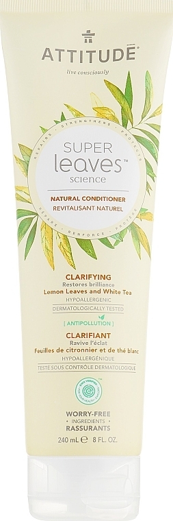 Hair Conditioner - Attitude Conditioner Clarifying Lemon Leaves And White Tea — photo N1