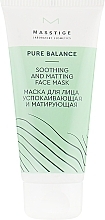 Fragrances, Perfumes, Cosmetics Soothing & Mattifying Face Mask - Masstige Pure Balance Soothing And Matting Mask