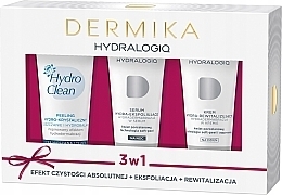 Fragrances, Perfumes, Cosmetics Set - Dermika Hydralogio (peel/30ml + ser/20 ml + cr/face/30ml)