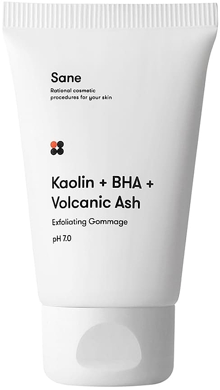 Salicylic Acid Face Gommage - Sane Kaolin + BHA + Volcanic Ash Exfoliating Gommage PH 7.0 — photo N1