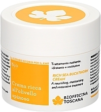 Fragrances, Perfumes, Cosmetics Nourishing Body Cream - Biofficina Toscana Rich Sea Buckthorn Cream