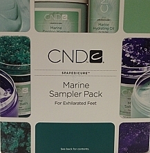 Fragrances, Perfumes, Cosmetics Sample Set - CND Marine SPA Pedicure Sample Pack (bath/salf/5g + scr/foot/8g + mask/foot/8g + oil/5ml)