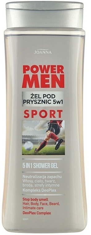 Shower Gel - Joanna Power Men Sport 5 In 1 Shower Gel — photo N1