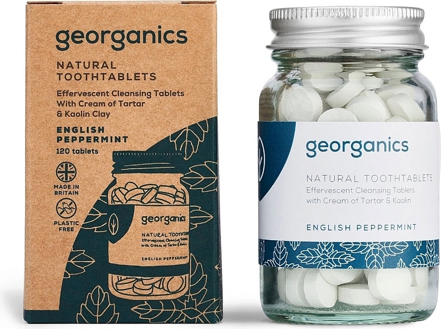 Tooth Cleansing Tablets "English Peppermint" - Georganics Natural Toothtablets English Peppermint — photo N1