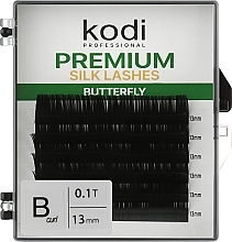 Butterfly Green B 0.10 False Eyelashes (6 rows: 13 mm) - Kodi Professional — photo N1
