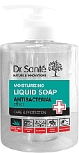 Fragrances, Perfumes, Cosmetics Liquid Moisturizing Antibacterial Aloe Vera Soap, with dispenser - Dr. Sante Antibacterial Moisturizing Liquid Soap