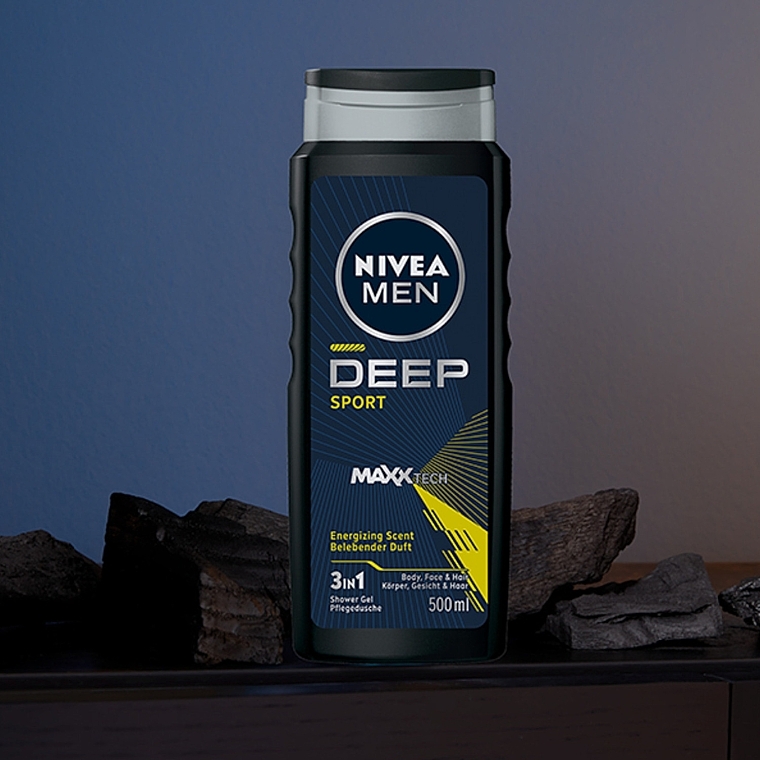 3in1 Shower Gel - Nivea Men Deep Sport MAXXTECH Shower Gel — photo N3